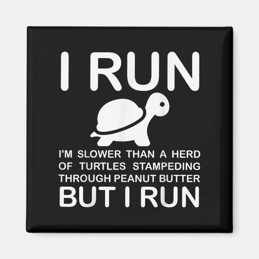 Running Motivation Turtle Magneet (Voorkant)