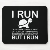 Running Motivation Turtle  Muismat (Voorkant)