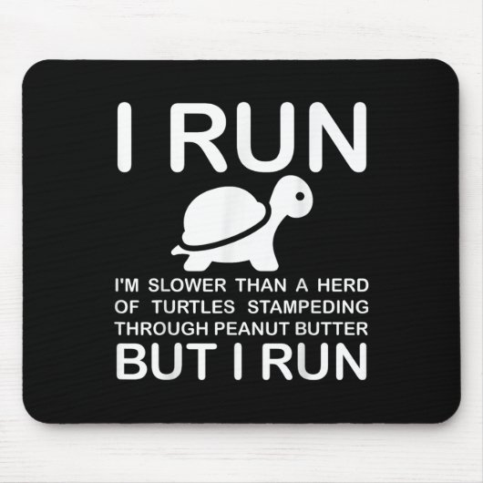 Running Motivation Turtle  Muismat (Voorkant)