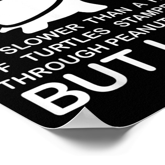 Running Motivation Turtle  Poster (Hoek)