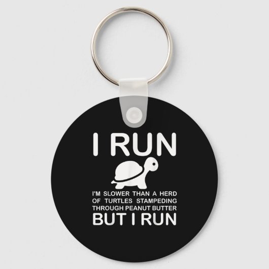 Running Motivation Turtle  Sleutelhanger (Voorkant)