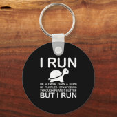 Running Motivation Turtle  Sleutelhanger (Voorkant)