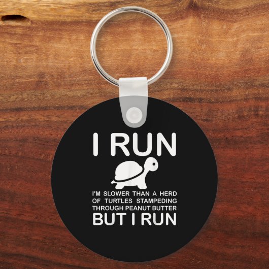 Running Motivation Turtle  Sleutelhanger (Voorkant)