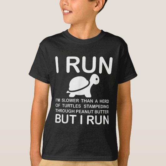 Running Motivation Turtle  T-shirt (Voorkant)