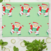 Running Mrs. Claus Racer Christmas Theedoek (Gevouwen)