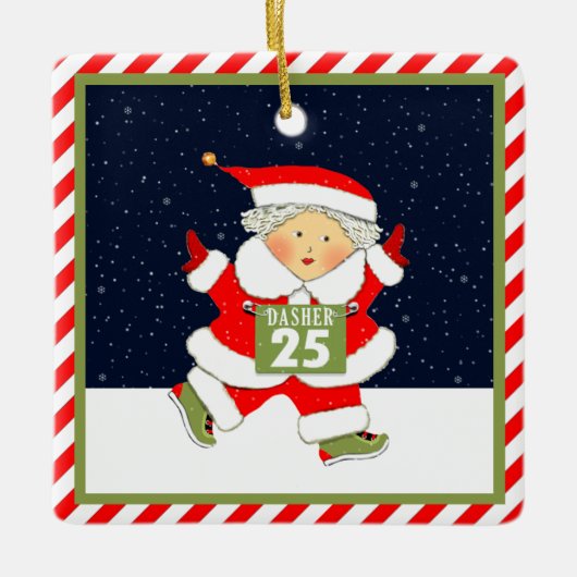 Running Mrs Runner Keramisch Ornament (Voorkant)