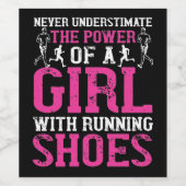 Running - Never underestimate champion Wijn Etiket (Enkel label)