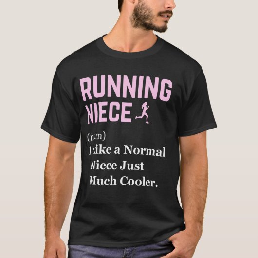 Running Niece Definition Funny Runner Jogging Nice T-shirt (Voorkant)