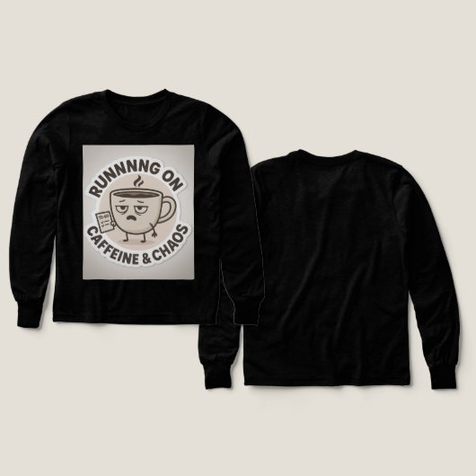 Running on Caffeine & Chaos Funny Coffee Sticker (Voorkant /achterkant)