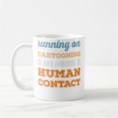 Running On Cartooning Social Introvert Humor Funny Koffiemok (Links)