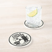 Running on Cats and Coffee Zandsteen Onderzetter (Zijkant)