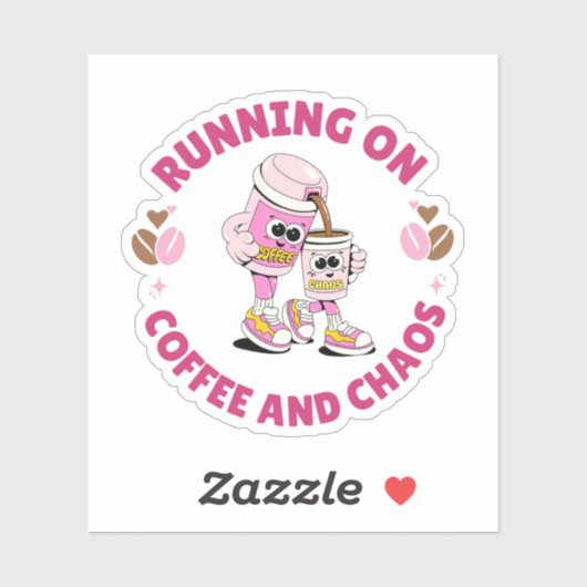 Running on Coffee and Chaos Sticker (Vel)