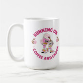 Running on Coffee and Chaos Sticker Koffiemok (Links)