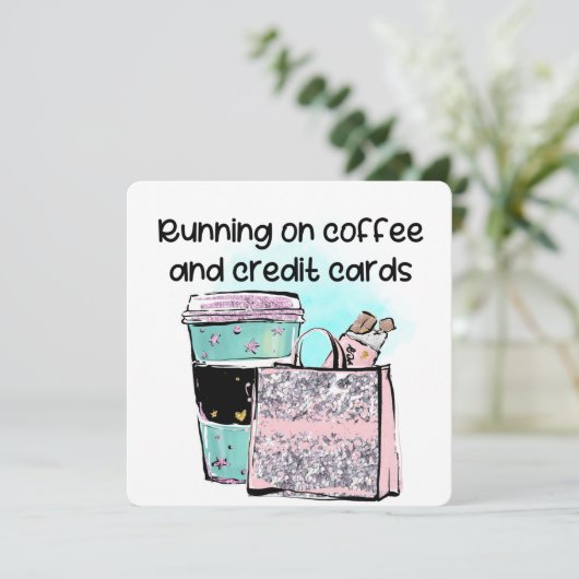 Running on Coffee en Credit Kaarten (Staand voorkant)