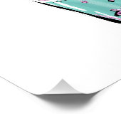 Running on Coffee en Credit Kaarten Perfect Poster (Hoek)