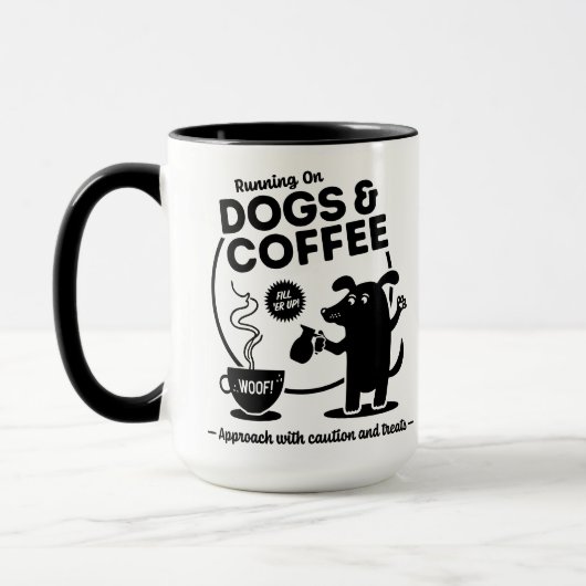 Running on Dogs and Coffee 15 oz. Combo Mok (Links)
