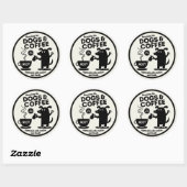 Running on Dogs and Coffee  Ronde Sticker (Vel)
