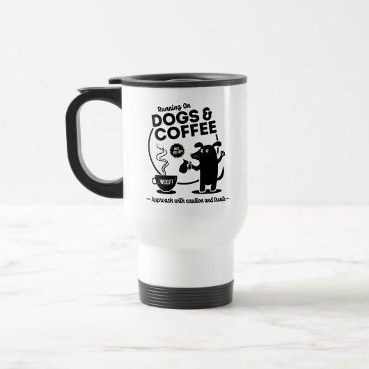 Running on Dogs and Coffee Travel Mug Reisbeker (Links)