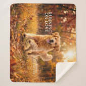 Running on Joy Golden Retriever Sherpa Deken (Voorkant)