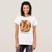 Running on Joy Golden Retriever T-shirt (Voorkant volledig)