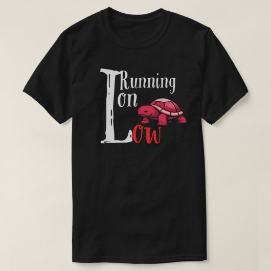 Running on Low Turtle Illustration – Calm Energy  T-shirt (Design voorkant)
