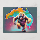 Running Orangutang in Australië Briefkaart (Voorkant)
