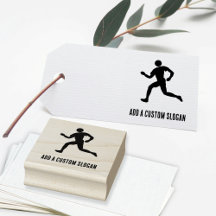 Running Person - Eigen slogan atletisch of race th
