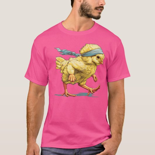 Running Poultry With Headband T-shirt (Voorkant)