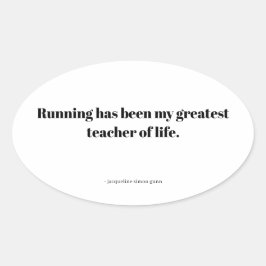 Running quote ovale sticker