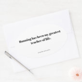 Running quote ovale sticker (Envelop)