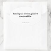 Running quote ovale sticker (Tas)
