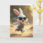 Running Rabbit Adventure Card Kaart (Gele Bloem)
