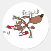Running Reindeer Sticker (Voorkant)