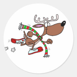 Running Reindeer Sticker