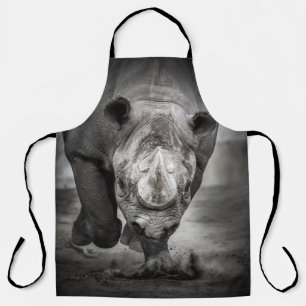 Running Rhinoceros: portret van wilde dieren. Schort