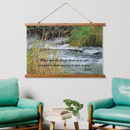 Running River Rumi Poetry Verse Hangend Wandkleed (Woonkamer)