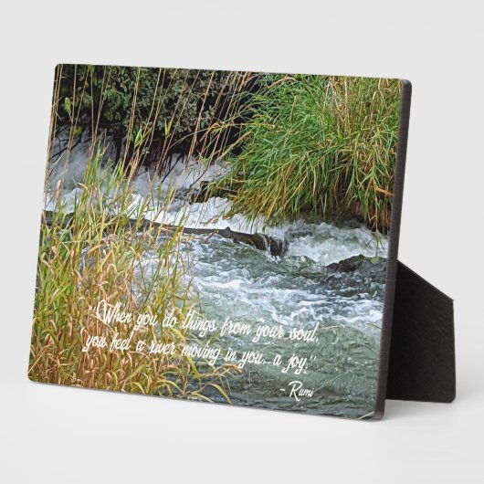 Running River Rumi poëzie vers Fotoplaat (Zijkant)