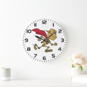 Running Robot Superhero Cartoon Character Grote Klok (Huis)