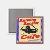 Running Rooster Cafe S Magneet (Voorkant / Achterkant)