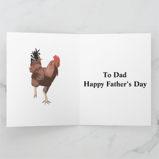 Running Rooster Vaderdag Kaart (Binnen)