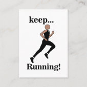 Running Runner Atleet Trainer Coach Visitekaartje (Voorkant)