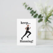 Running Runner Atleet Trainer Coach Visitekaartje (Staand voorkant)