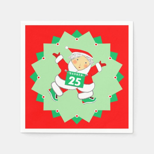 Running Runner Christmas Holiday Servet (Voorkant)