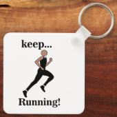 Running Runner Sport Atleet Coach Sleutelhanger (Achterkant)