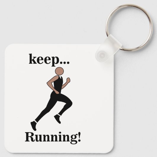 Running Runner Sport Atleet Coach Sleutelhanger (Achterkant)