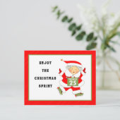 Running Runners Kerstmis Feestdagenkaart (Staand voorkant)