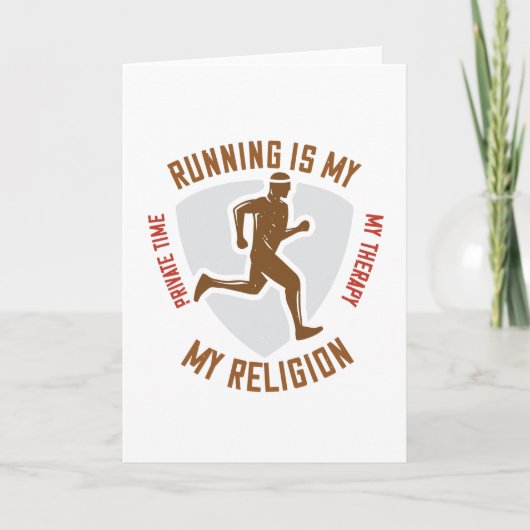 Running - Running is therapie en religie Kaart (Voorkant)