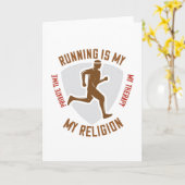 Running - Running is therapie en religie Kaart (Gele Bloem)