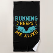 Running - Running keeps me alive Strandlaken (Voorkant)