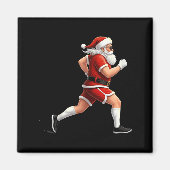 Running Santa Christmas Graphic Runner Run Maratho Magneet (Voorkant)
